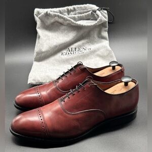 Allen Edmonds Fifth Avenue Oxford 11.5 D Burgundy Cap-Toe Resoled w/ Extras